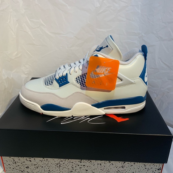 *Sold* Nike Air Jordan 4 Retro 2024 Military Blue Industrial Blue FV5029-141 - Picture 7 of 15